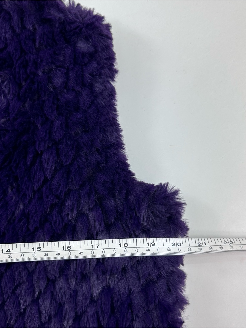 Stella + Lorenzo Plush Deep Purple Faux Fur Vest - Picture 6 of 8